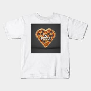 Heart shaped pizza Kids T-Shirt